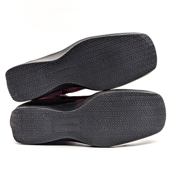 La Canadienne Women Tina Red Suede Wedge Ankle Zip Boots size 7 - Picture 8 of 10